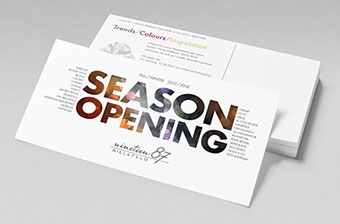 Mailing, Einladungskarte zur Saison Eröffnung für Nineteen 87, Stapel 