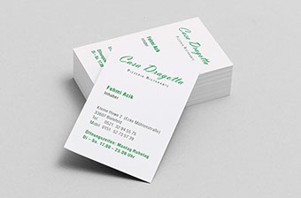 Visitenkarte für Pizzeria, Casa Dragotta 