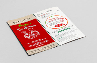 Flyer für Pizzeria, Da Genaro 