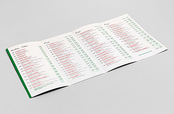 Flyer geöffnet,  für Pizzeria, Da Genaro 