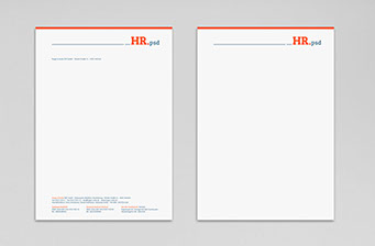 Briefbogen mit Folgeseite für Hoppe+Ruthe, Medien 