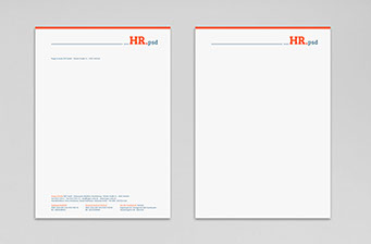 Briefbogen mit Folgeseite für Hoppe+Ruthe, Medien 