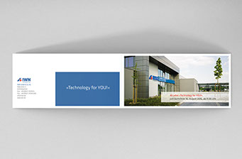 Einladung zum Firmenjubiläum für IWN, Karte offen, aussenansicht 