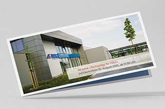 Einladung zum Firmenjubiläum für IWN, Karte 