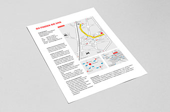 Wegbeschreibung für die Stadt Bielefeld, liegend  