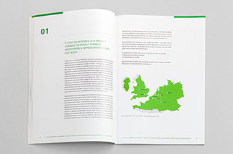 Doppelseite 01 der Broschuere für die Stadt Bielefeld und der WEGE mbH, C2-bizz 