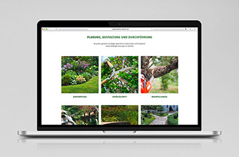 Responsive Webdesign und Internetauftritt für Hoffmann Garten und Forst, optimiert für Laptop