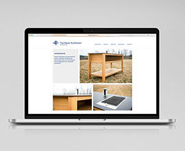 Responsive Webdesign und Internetauftritt  für Tischlerei Kuhlmann, optimiert für Laptop.