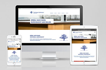 Responsive Webdesign und Internetauftritt  für Hoffmann Garten und Forst, optimiert für unterschiedliche Endgeräte