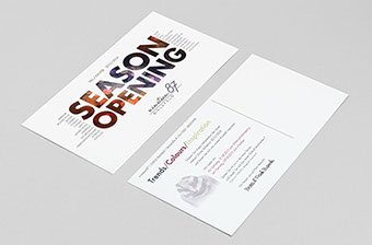 Mailing, Einladungskarte zur Saison Eröffnung für Nineteen 87, Vorder- und Rückseite 